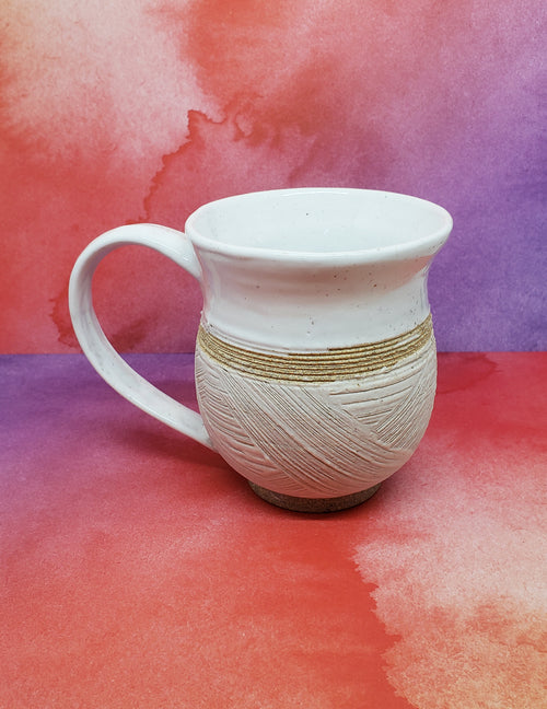 Ceramic Mug - Textured Beige and Matte