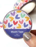 Washi tape - Cœurs colorés